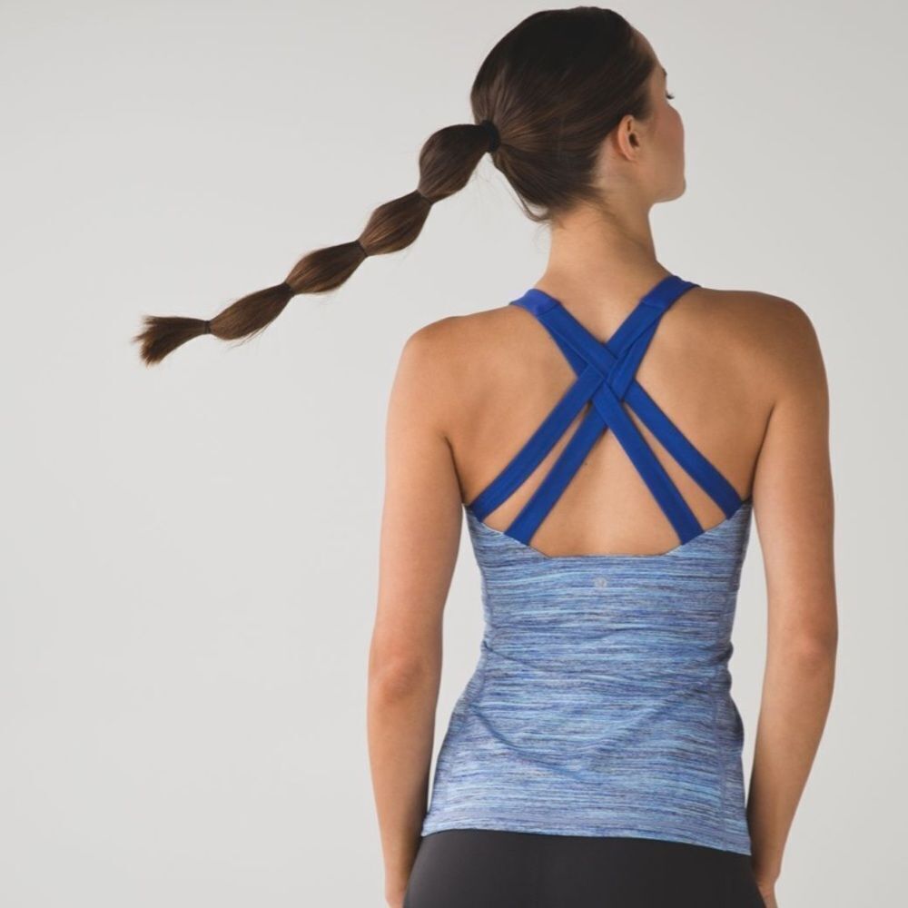 Lululemon enhearten blue‎ space dye tank